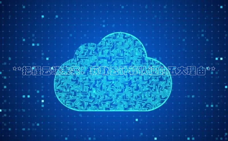 杏鑫登陆测速登录金山办公**把握云端未来：获取云计算认证的五大理由**